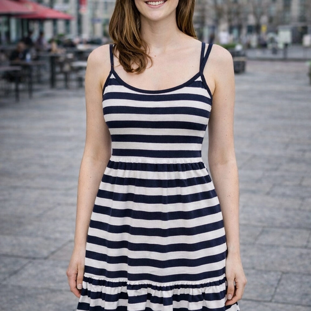 Guess White and Blue MINI Dress